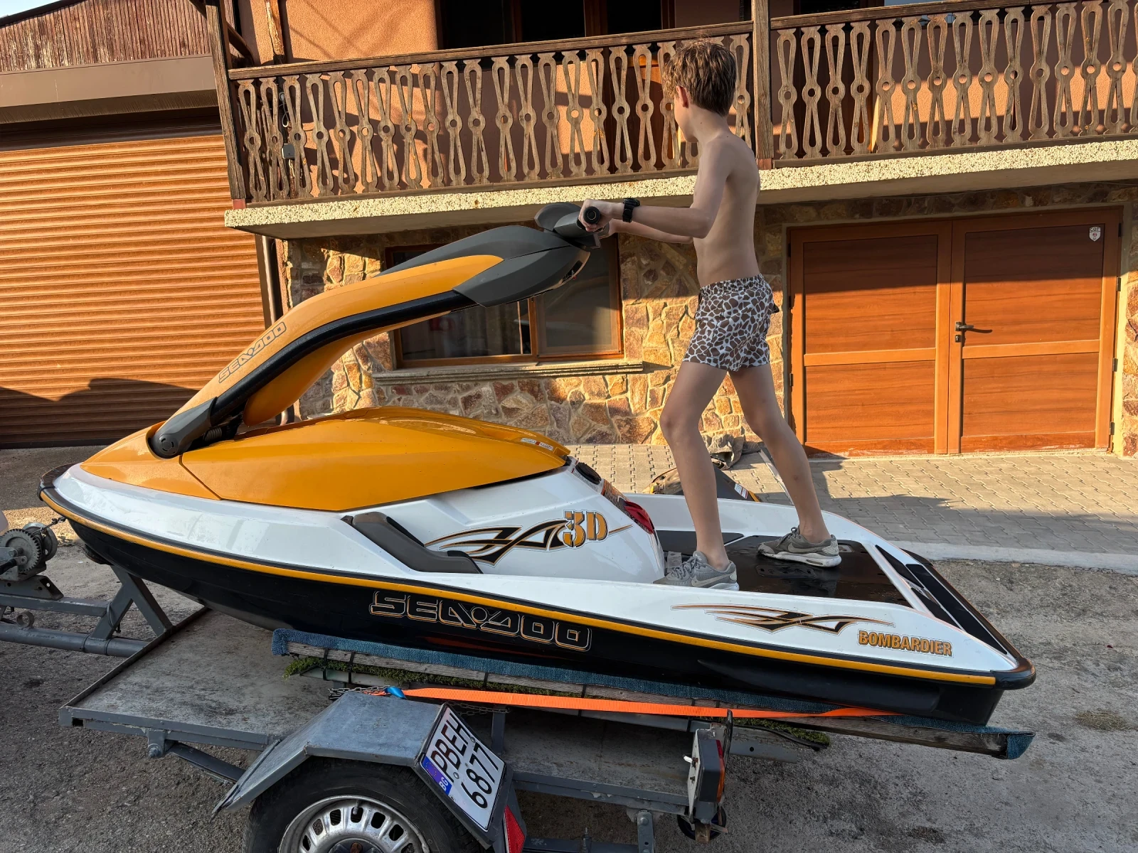Джет Bombardier Sea Doo SeaDoo 3D 120 k.s. с колесар - изображение 4