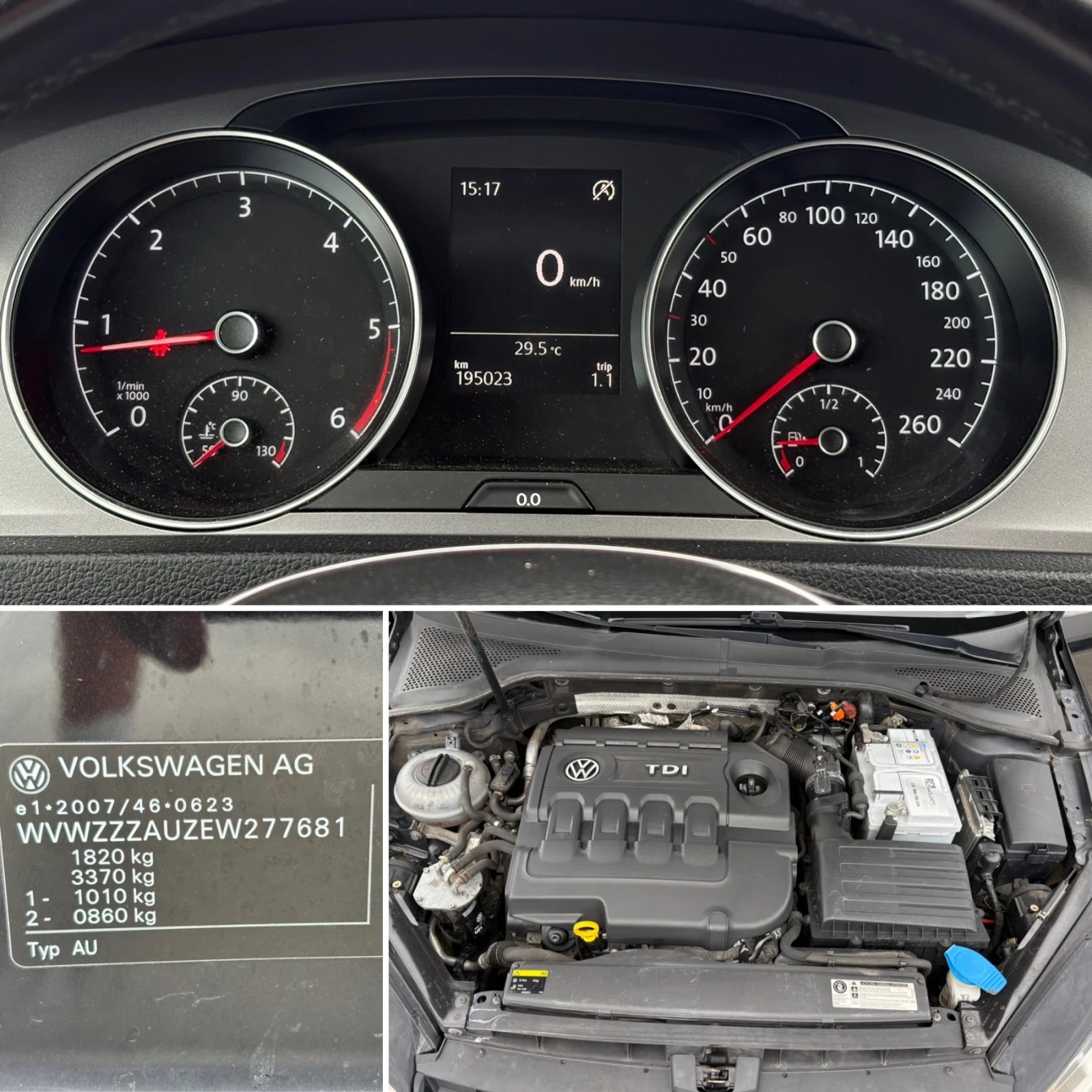 VW Golf 7 1.6 TDI 105 кс Navi* Distronic* Самопаркиране* , снимка 16 - Автомобили и джипове - 55264080