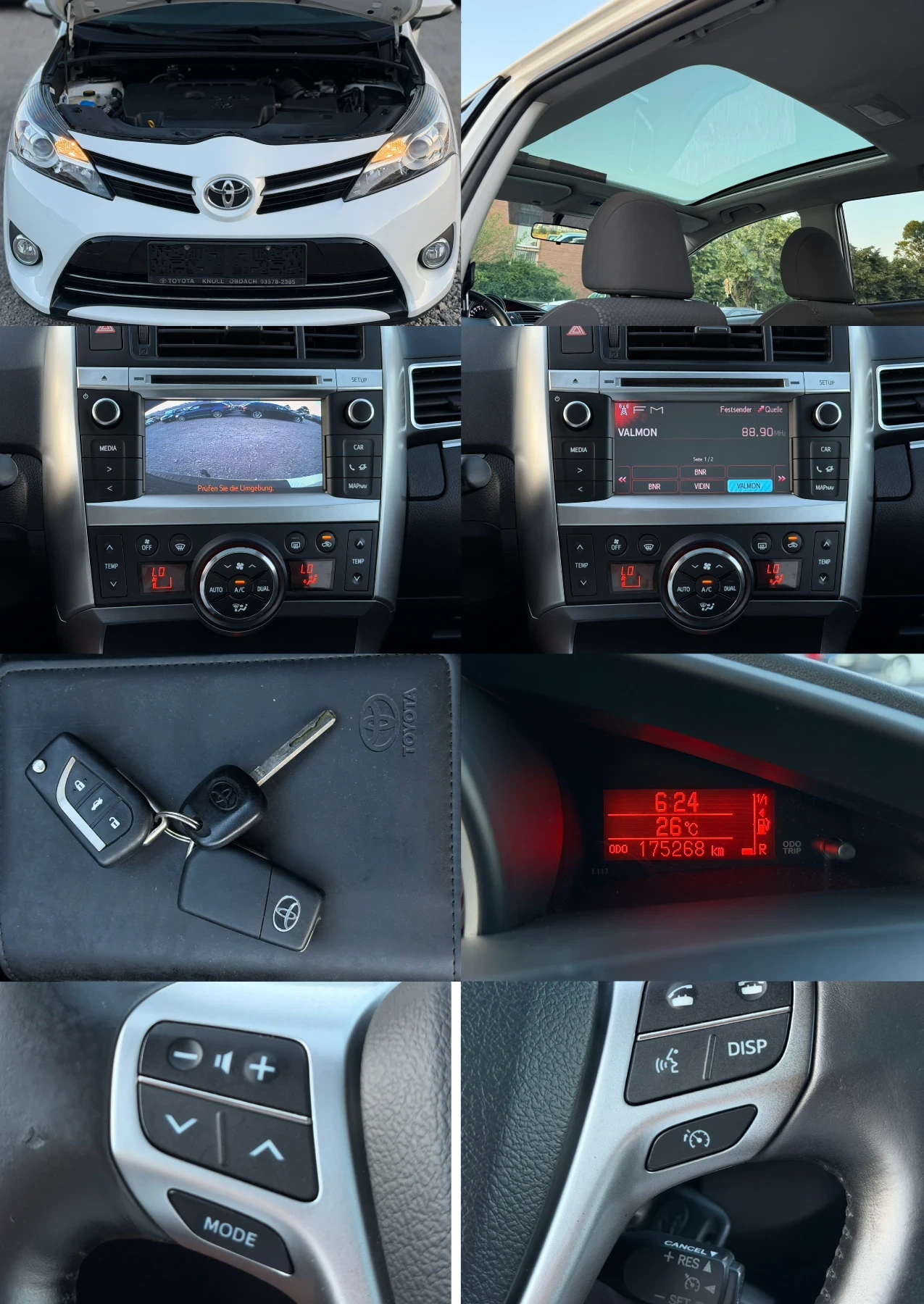 Toyota Verso 2.0D-4D 126кс Панорама Камера Face-Lift, снимка 16 - Автомобили и джипове - 54976649