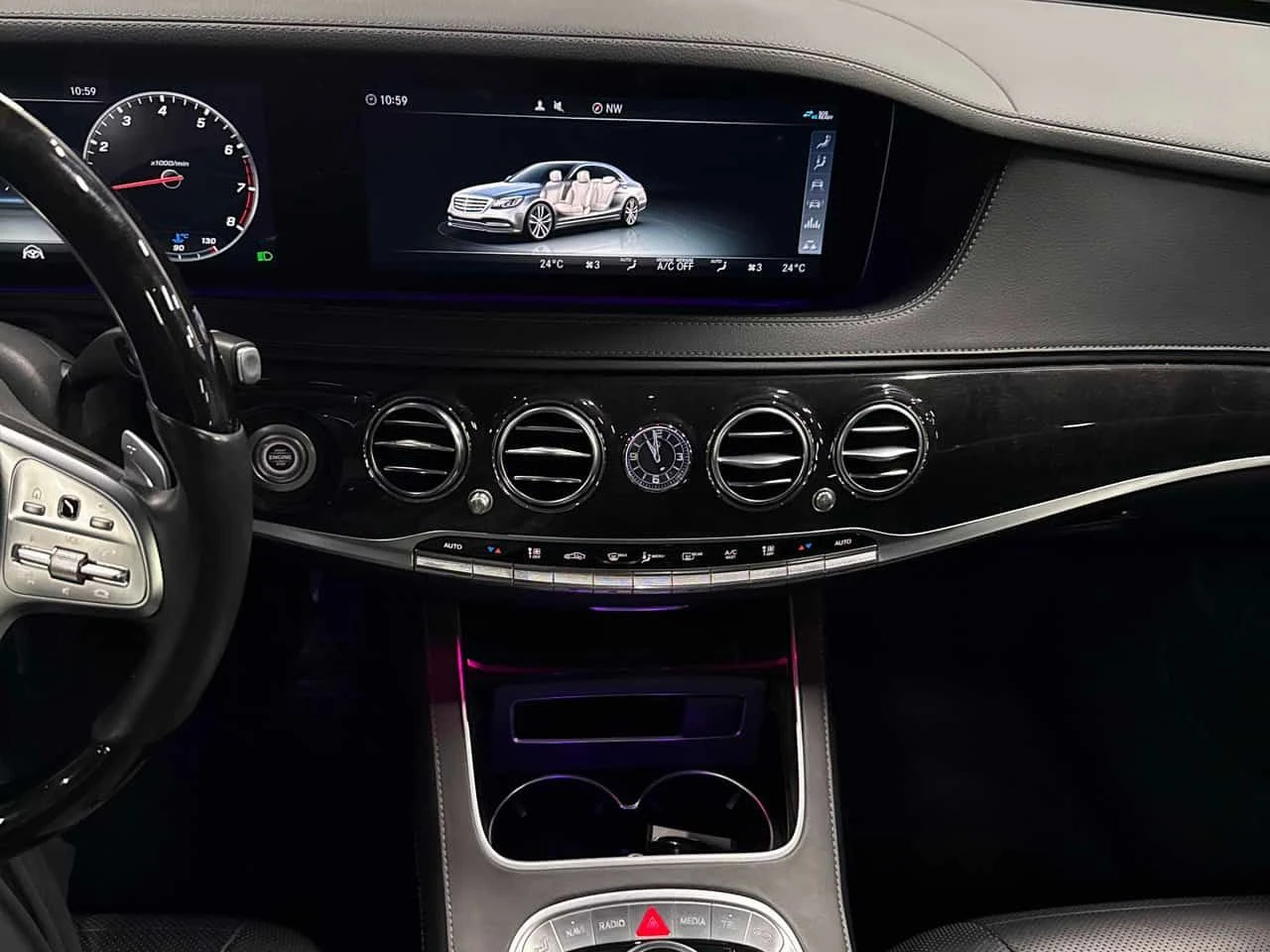 Mercedes-Benz S 560 CARFAX/BURMESTER/ПАНОРАМА/ВТОРИ ГУМИ, снимка 9 - Автомобили и джипове - 53907107