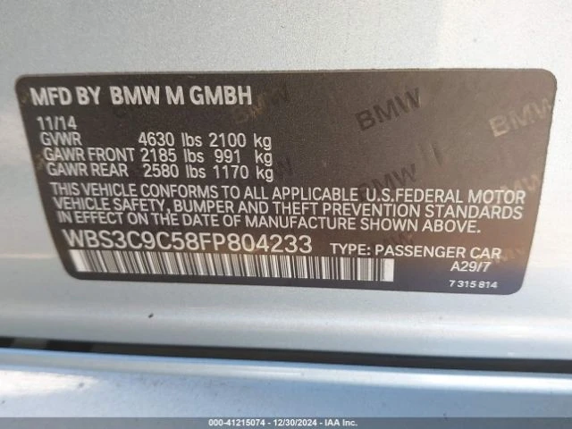 BMW M3 * S55 * 8ZF  (CARFAX) * АвтоКредит, снимка 14 - Автомобили и джипове - 49599804