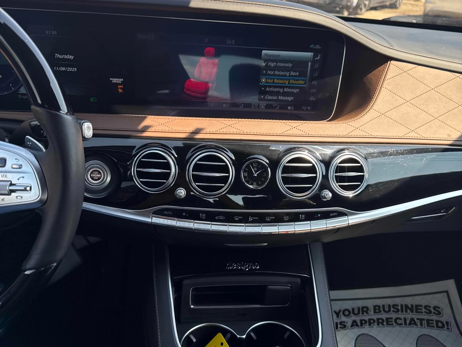 Mercedes-Benz S 560 МАСАЖ * * ОБДУХВАНЕ * * CARFAX * * АВТО КРЕДИТ * * - изображение 8