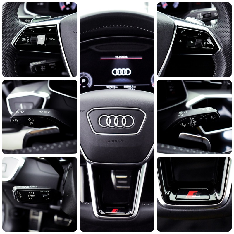 Audi A6 Сив мат, Matrix, S line, Ambient, AppleCarPlay, B&, снимка 12 - Автомобили и джипове - 45191845