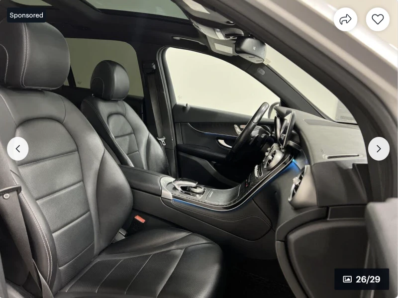 Mercedes-Benz GLC 300 9G* TRONIK* ПОДГРЕВ* КАМЕРА* КЕЙЛЕС* ПАНОРАМА* , снимка 14 - Автомобили и джипове - 52672335