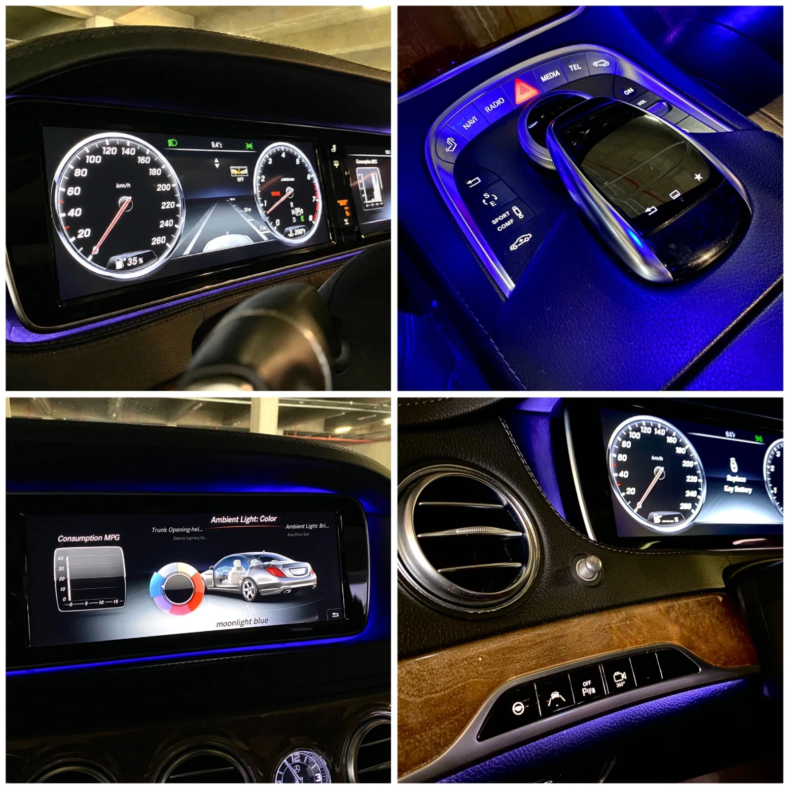 Mercedes-Benz S 500 LONG* AMG PACK* BURM* 360* DISS* �����* ������*  | Mobile.bg � ����������� 8