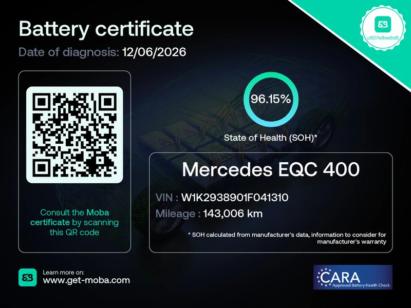 Mercedes-Benz EQC 96% SoH 400 AMG Pano Memory Heated, снимка 2 - Автомобили и джипове - 55788310