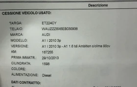 Audi A1 1.6TDI-90k.c S-LINE, 167000k.m. - 6555 € / 12820.47 лв. - 38092542 17