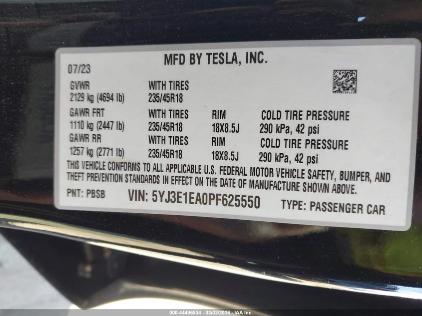 Tesla Model 3 Rear-Wheel Drive, снимка 9 - Автомобили и джипове - 54423021