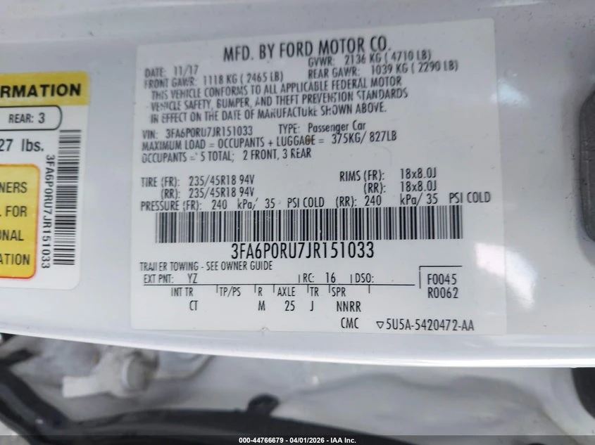 Ford Fusion 2.0l Hybrid Titanium, снимка 9 - Автомобили и джипове - 54490531