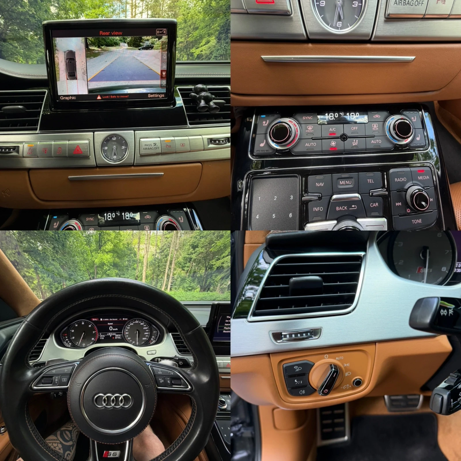 Audi S8 4.0 V8!DISTRONIK!CERAMIK!МАСАЖ!ОБДУХ!360!FULL!, снимка 17 - Автомобили и джипове - 54917784