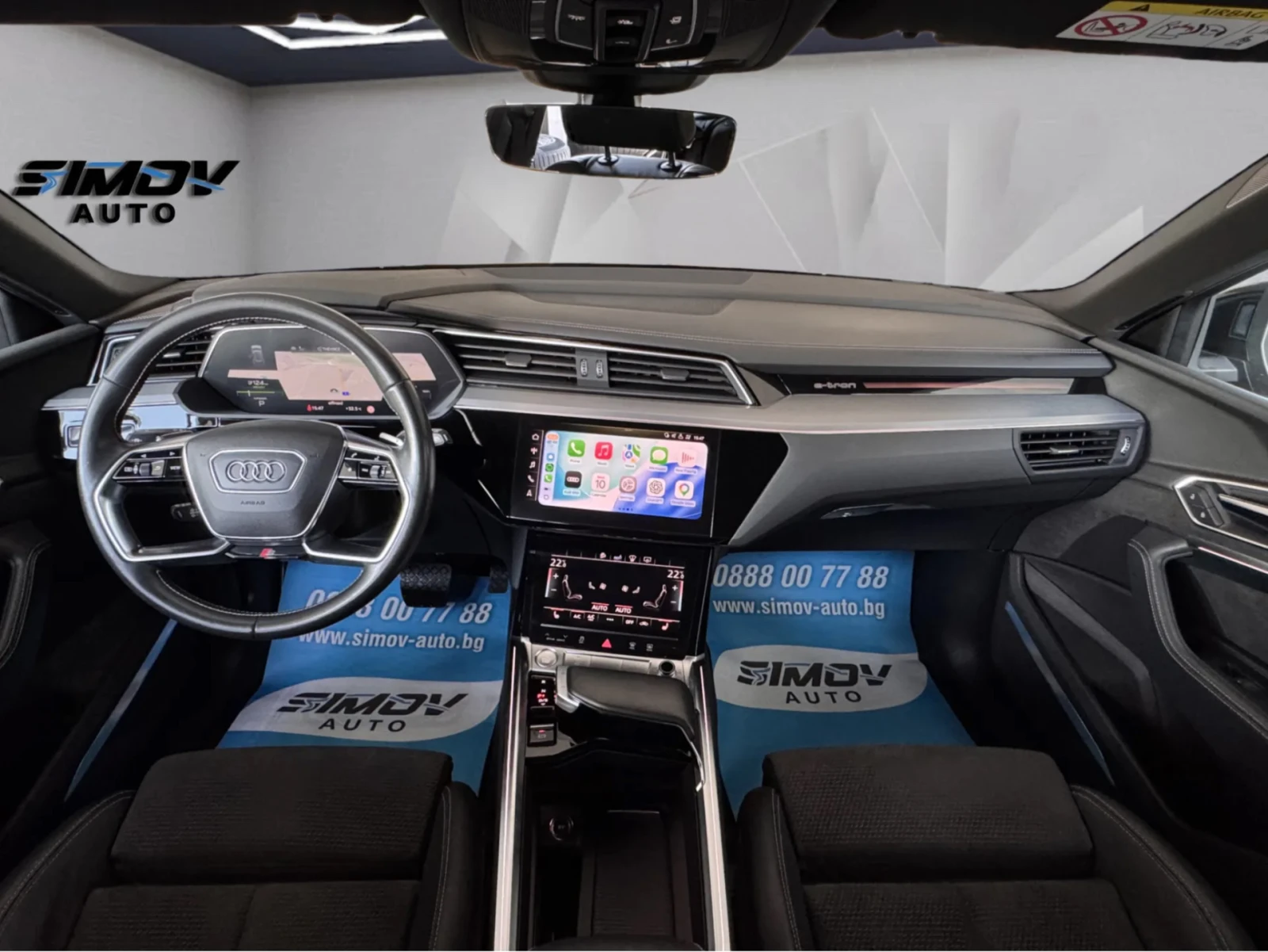 Audi E-Tron 55 S-LINE PLUS 95KWH B&O HEAD-UP ПАНОРАМА KEYLESS , снимка 14 - Автомобили и джипове - 55615949