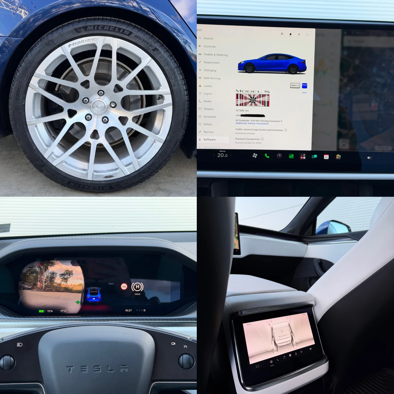 Tesla Model S 1020кс PLAID FACELIFT, снимка 17 - Автомобили и джипове - 56627996