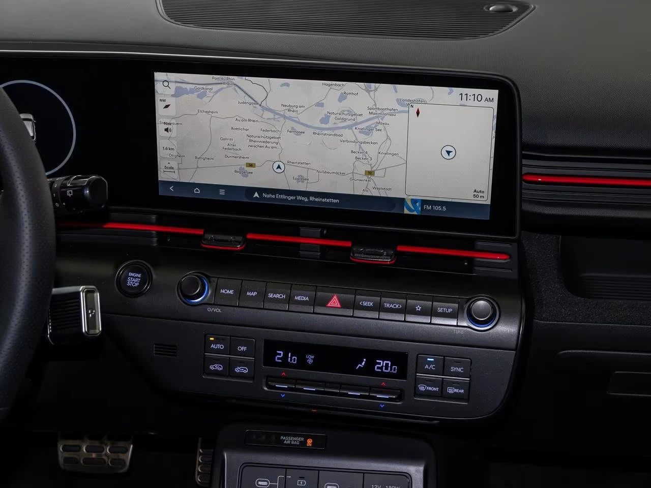Hyundai Kona НОВ!N-LINE/139HP/T-GDi/DCT/CAM/NAVI/LED/CPLAY/424q, снимка 12 - Автомобили и джипове - 54958071