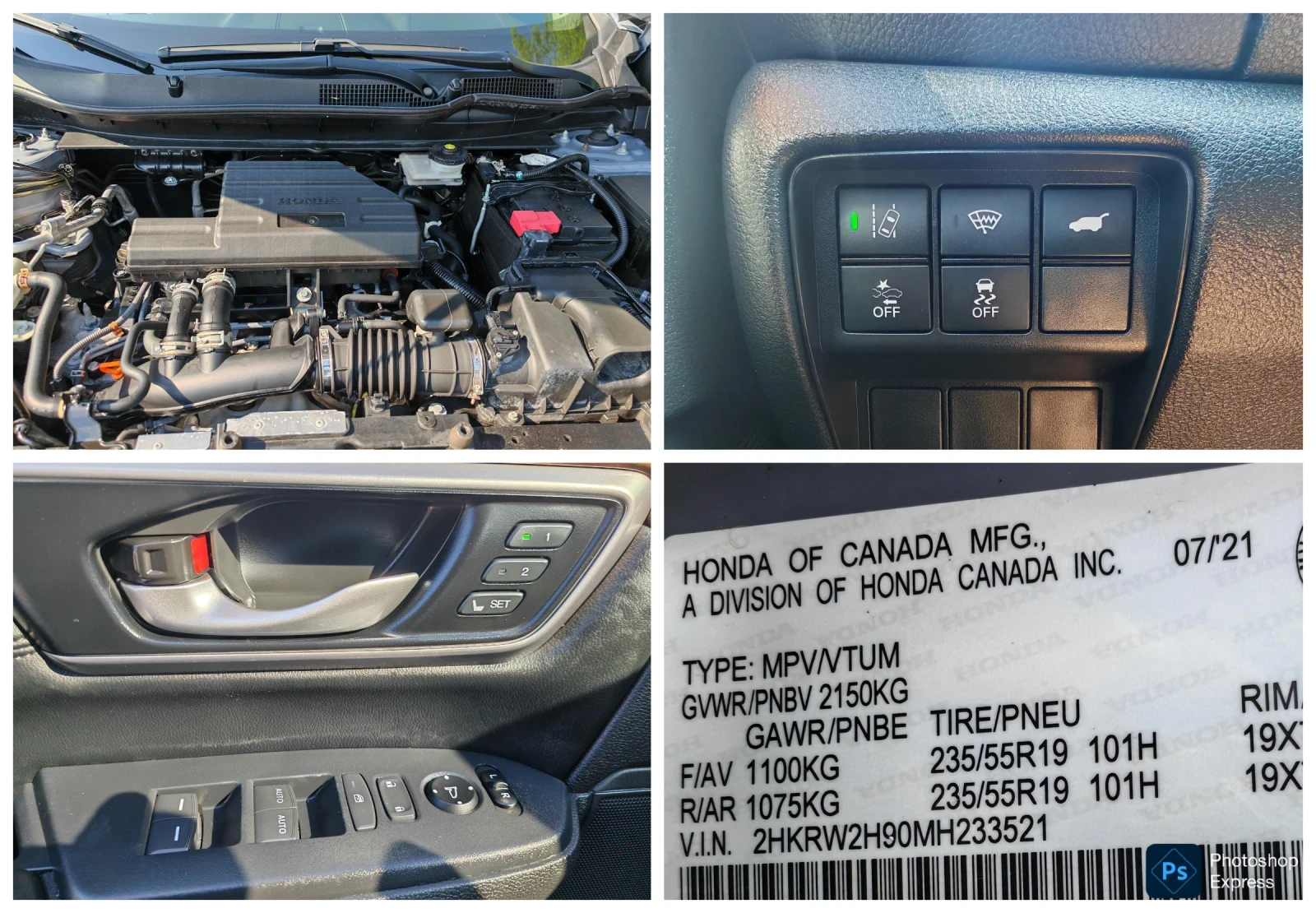 Honda Cr-v 1.5i turbo 4x4 automatic Touring , снимка 17 - Автомобили и джипове - 54793752
