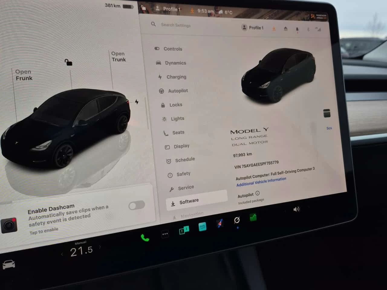 Tesla Model Y  LONG RANGE AWD| АВТОПИЛОТ| 360| ТЕРМОПОМПА| CARFA, снимка 9 - Автомобили и джипове - 53818724