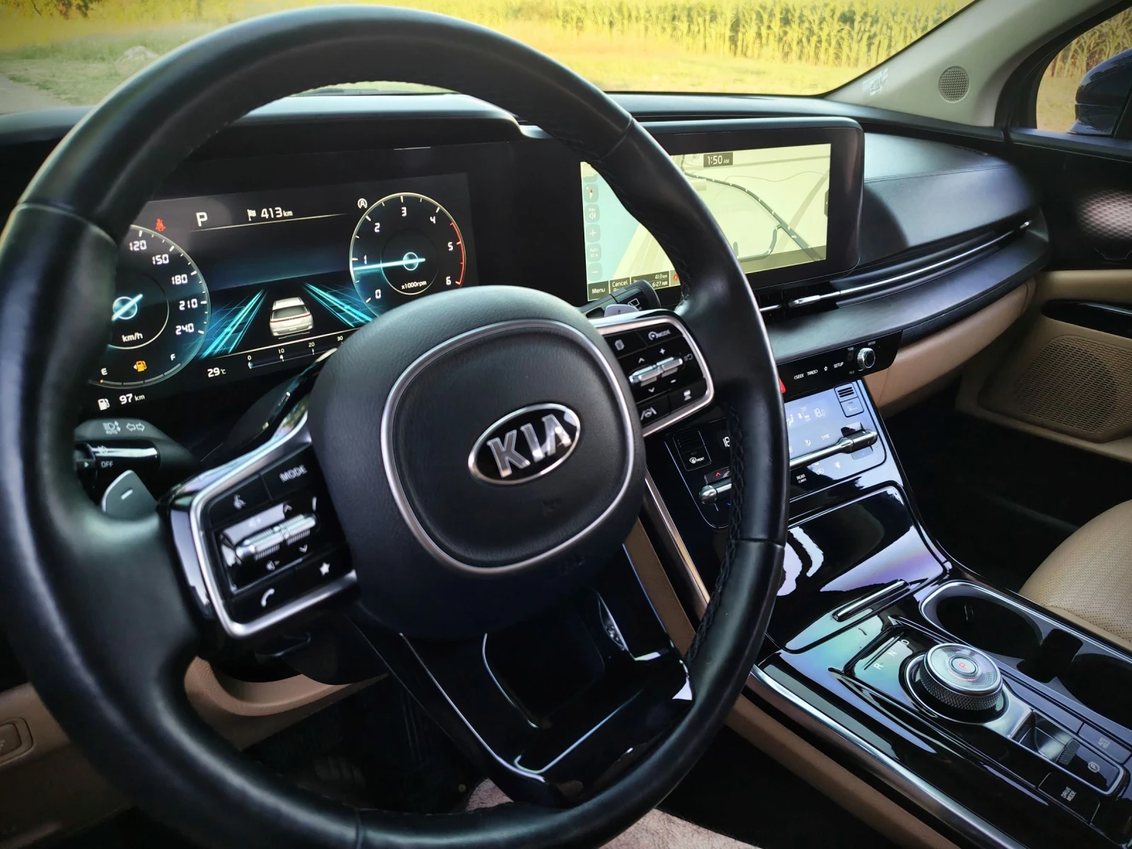 Kia Carnival 2.2d/SIGNATURE/DIGITAL COCKPIT/8 СКОРОСТИ/ДИСТРОНИ, снимка 9 - Автомобили и джипове - 55512358