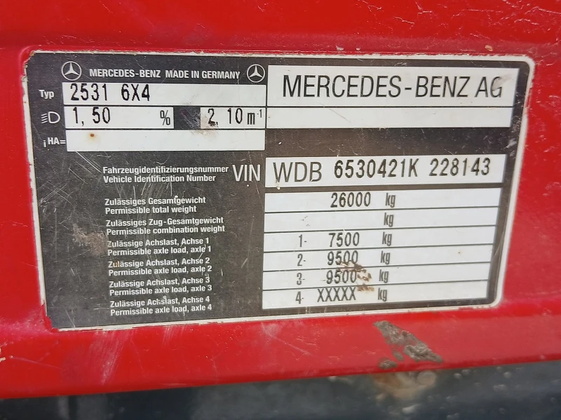 Mercedes-Benz 25 SK2531, снимка 14 - Камиони - 52191404