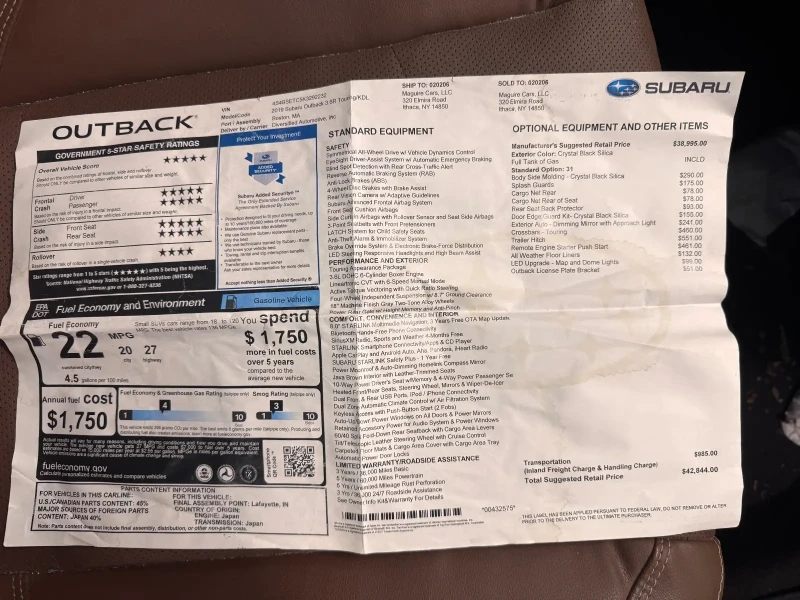 Subaru Outback 3, 6 TOURING, снимка 16 - Автомобили и джипове - 52675655