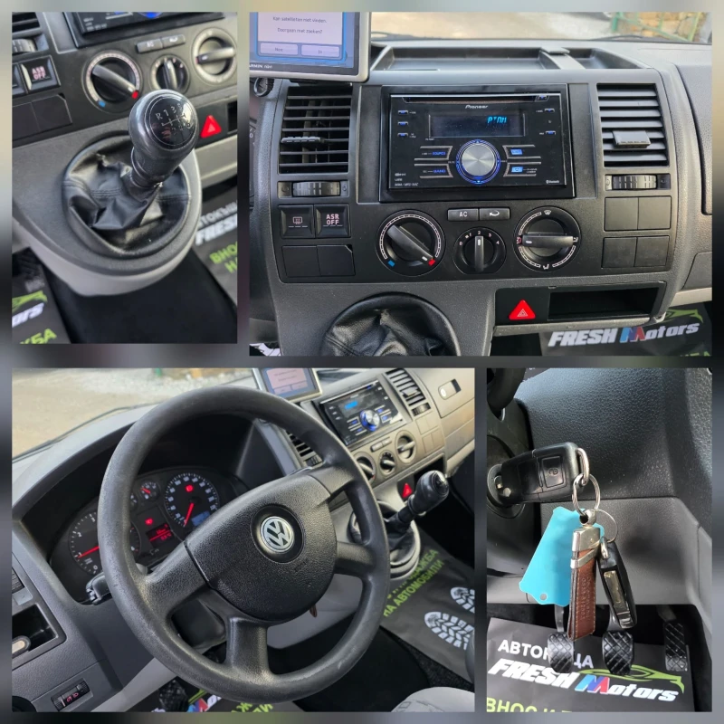 VW Transporter 2.5 TDI 131 К.С. 6 МЕСТА/ ДЪЛГА БАЗА / КЛИМАТИК, снимка 12 - Бусове и автобуси - 53039324