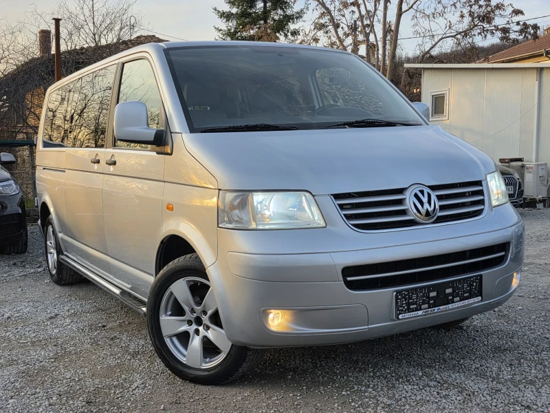 VW Transporter 2.5 TDI 131 К.С. 6 МЕСТА/ ДЪЛГА БАЗА / КЛИМАТИК, снимка 2 - Бусове и автобуси - 53039324
