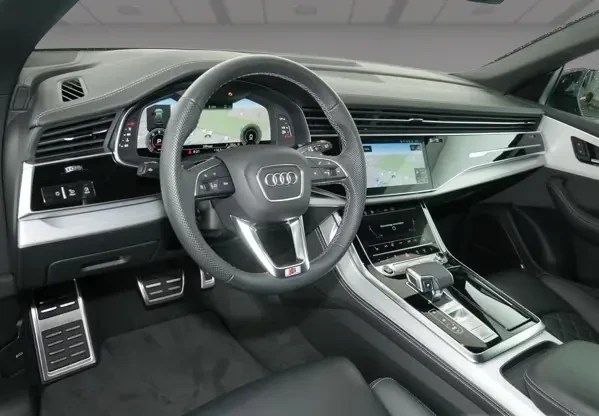 Audi Q8 50 TDI Quattro = S-line = Black OpticPlus Гаранция, снимка 6 - Автомобили и джипове - 54004661