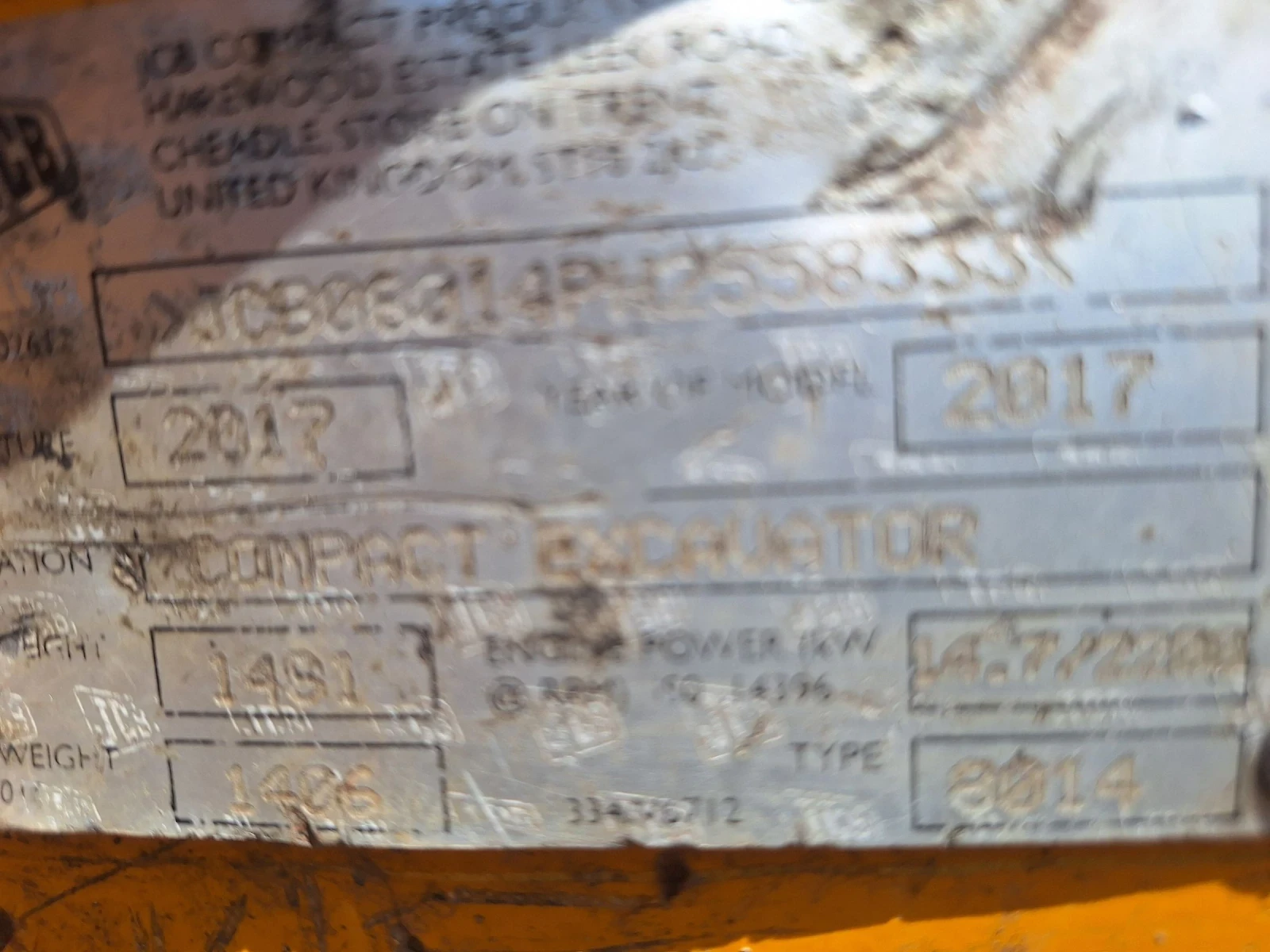 Багер JCB 8014, снимка 5 - Индустриална техника - 55253915