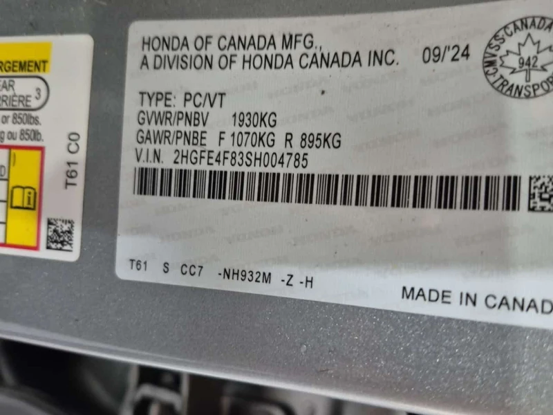 Honda Civic SPORT TOURING  CARFAX, снимка 15 - Автомобили и джипове - 53599255