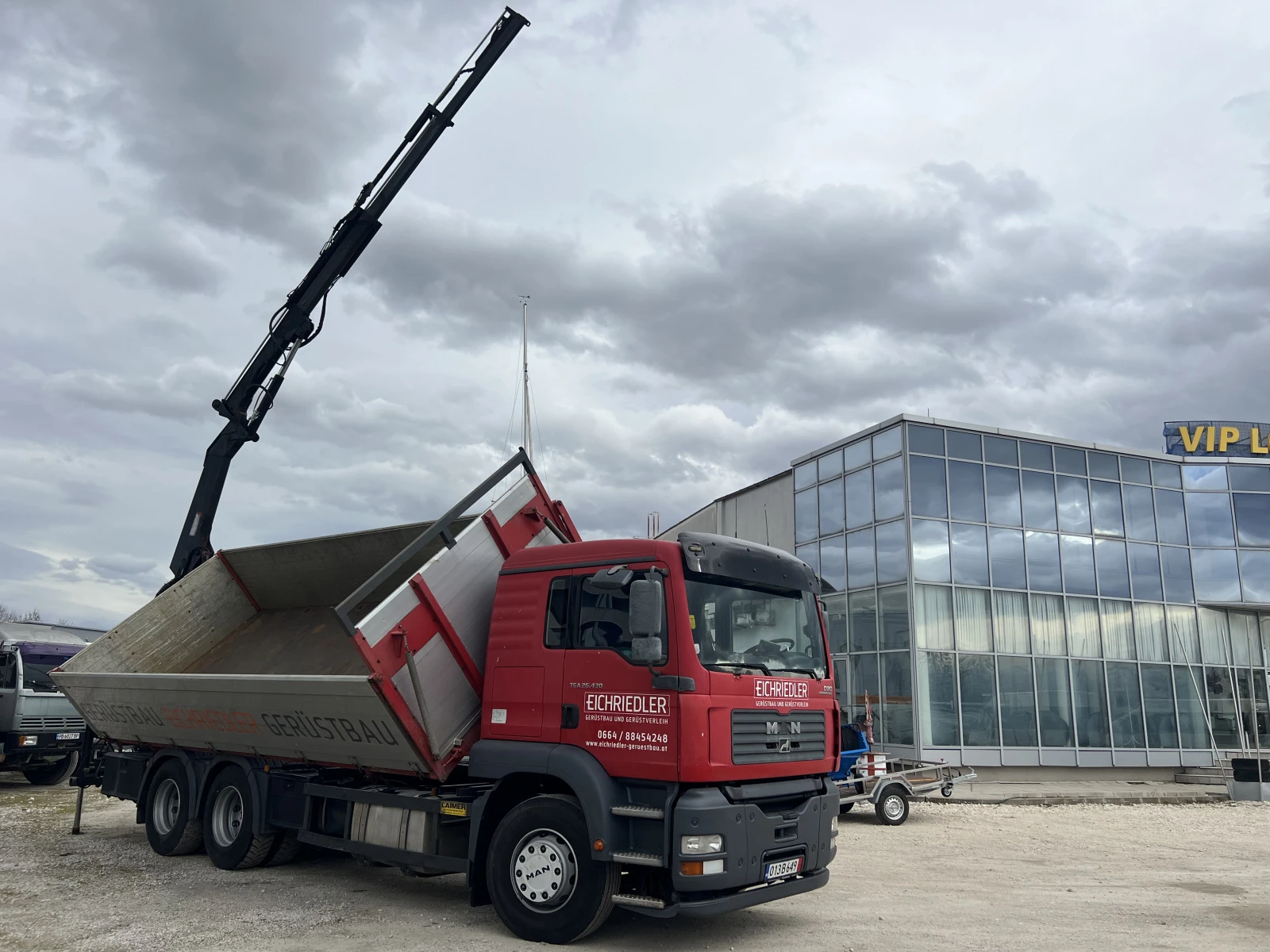 Man Tga 6х4, Самосвал с Кран, , , снимка 1