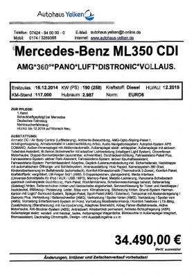 Mercedes-Benz ML 350 * AMG* 4MATIC* 360* AIRMATIC* DISTRONIC PLUS* PANO - 49000 лв. - 69497786 | Car24.bg