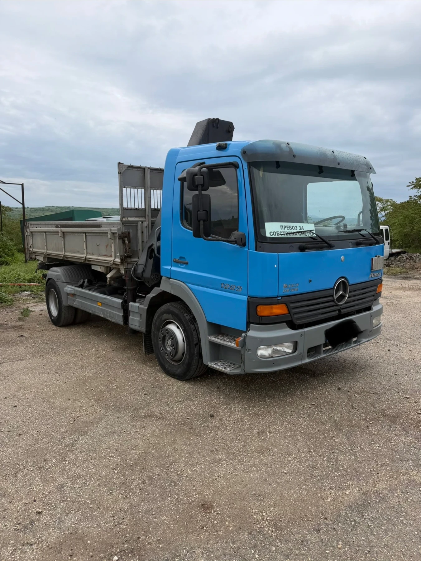 Mercedes-Benz Atego 1223 самосвал с кран 