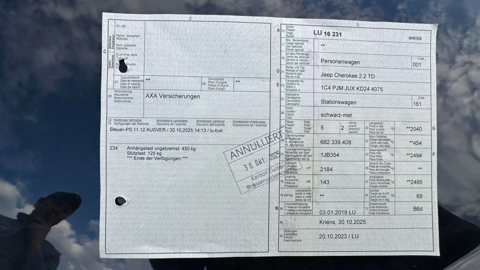 Jeep Cherokee 2.2TD-195кс. NAVY - изображение 10