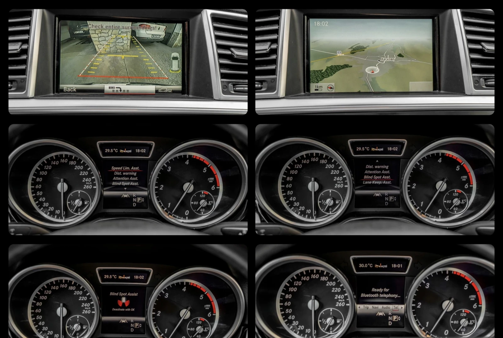Mercedes-Benz ML 350 BlueTEC-AMG-Harman Kardon-AMBIENT-ПОДГРЕВ-КАМЕРА, снимка 10 - Автомобили и джипове - 54960585