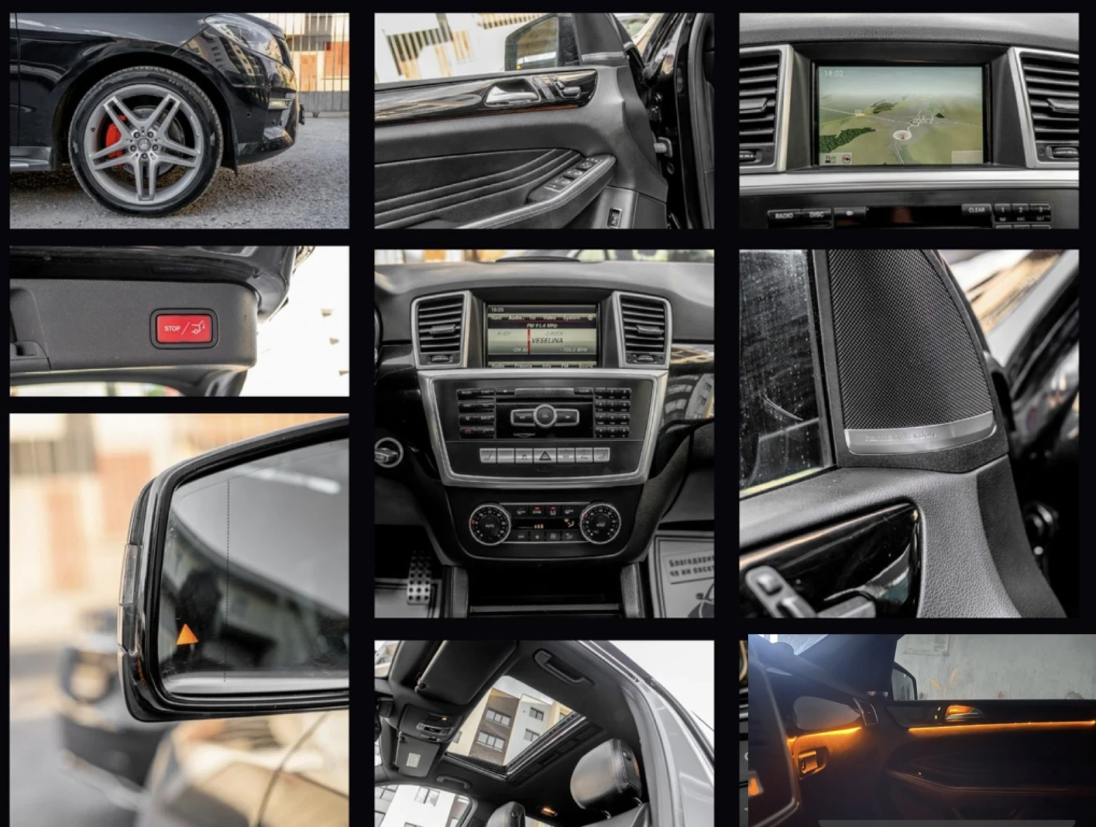 Mercedes-Benz ML 350 BlueTEC-AMG-Harman Kardon-AMBIENT-ПОДГРЕВ-КАМЕРА, снимка 9 - Автомобили и джипове - 54960585