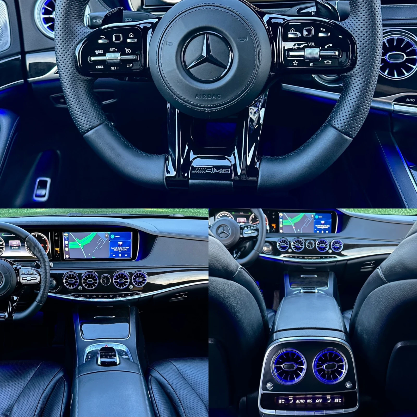Mercedes-Benz S 350 ���������  /   AMG / LONG / 4MATIC / PANORAMA  | Mobile.bg � ����������� 14