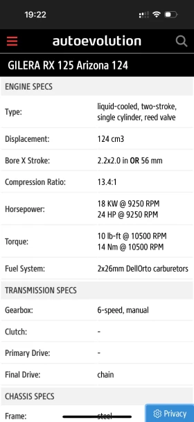 Gilera Rx 125 ARIZONA, снимка 15
