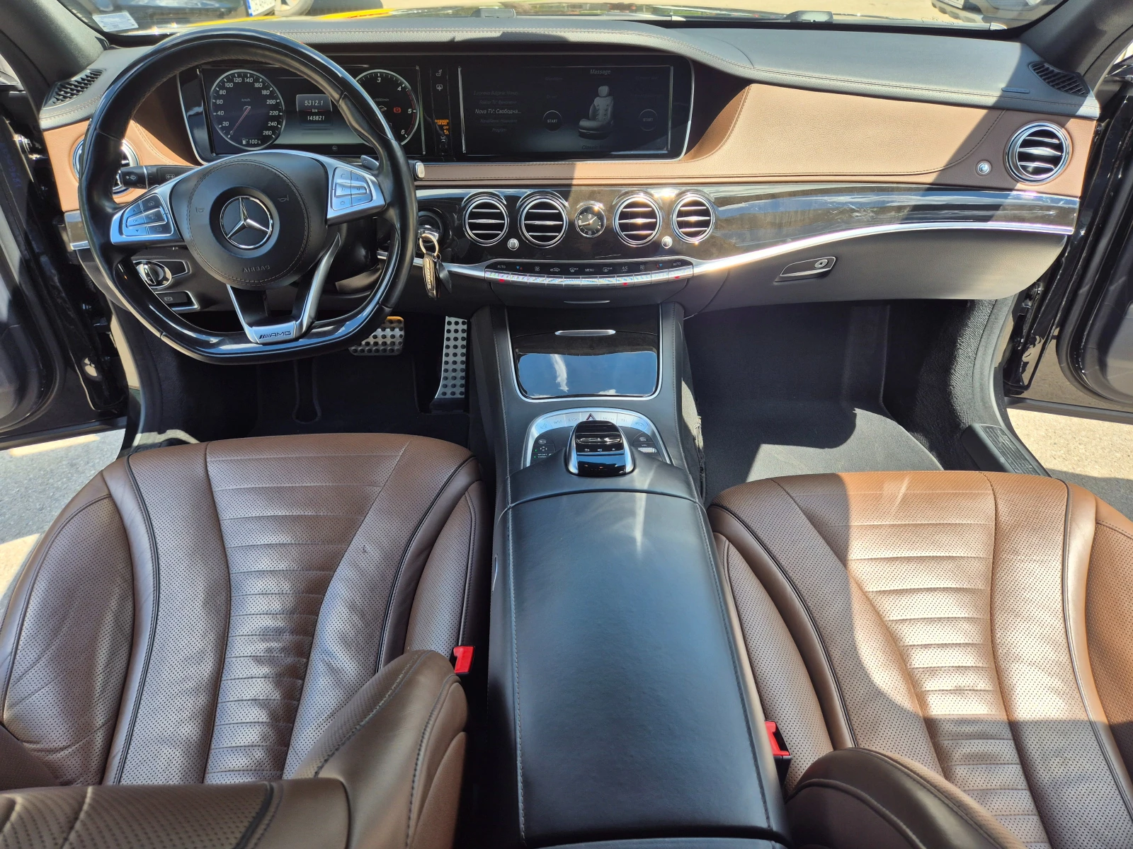 Mercedes-Benz S 350 Long AMG 4Matic TV, снимка 9 - Автомобили и джипове - 54426456