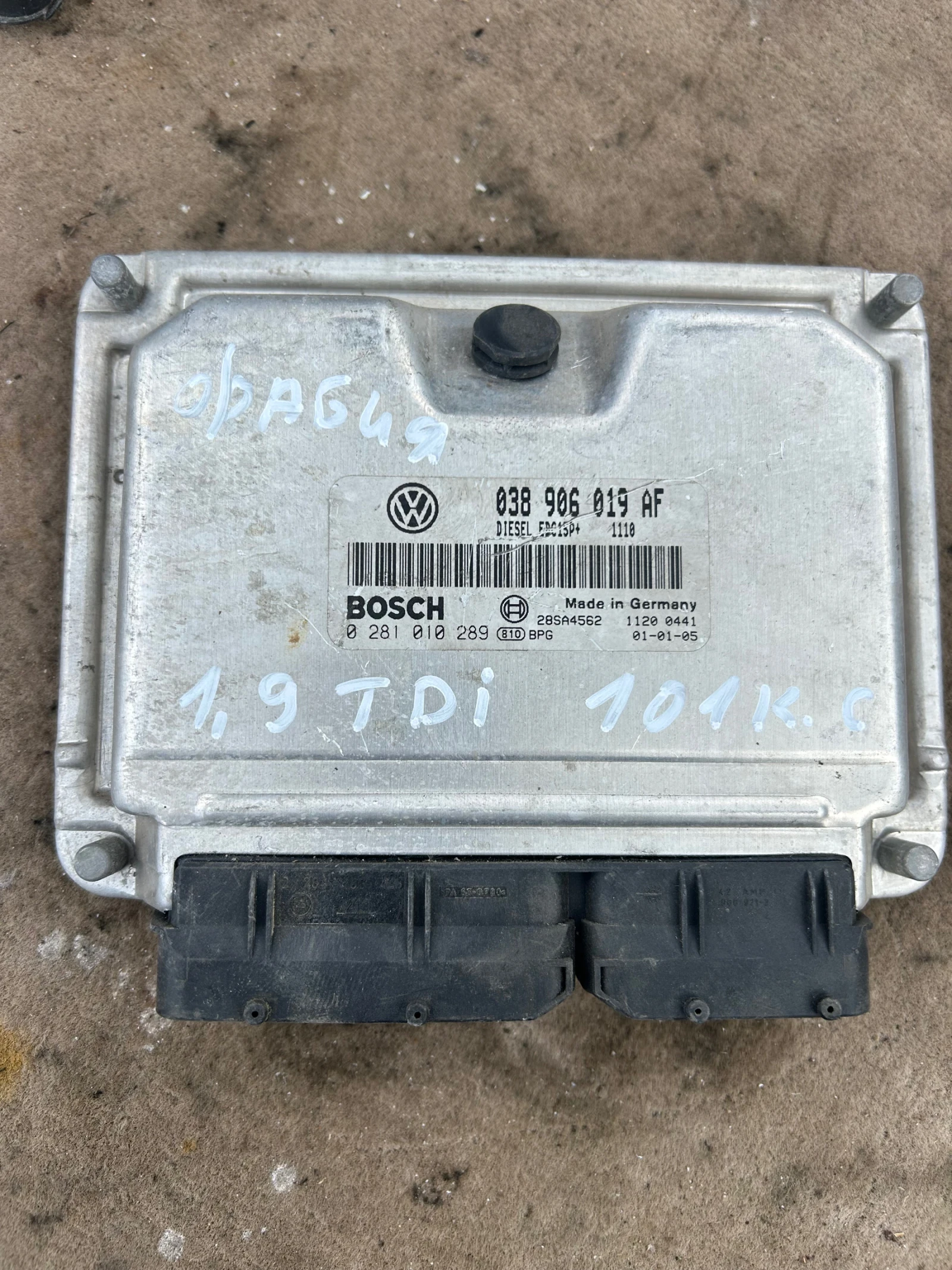 038906019AF компютър двигател SKODA FABIA 1.9TDI 101 кс 0281010289