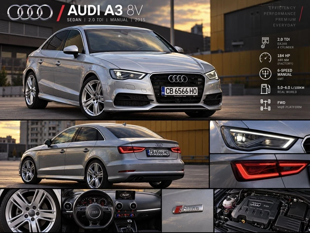 Audi A3 2.0 TDI S-LINE, снимка 9 - Автомобили и джипове - 56246715