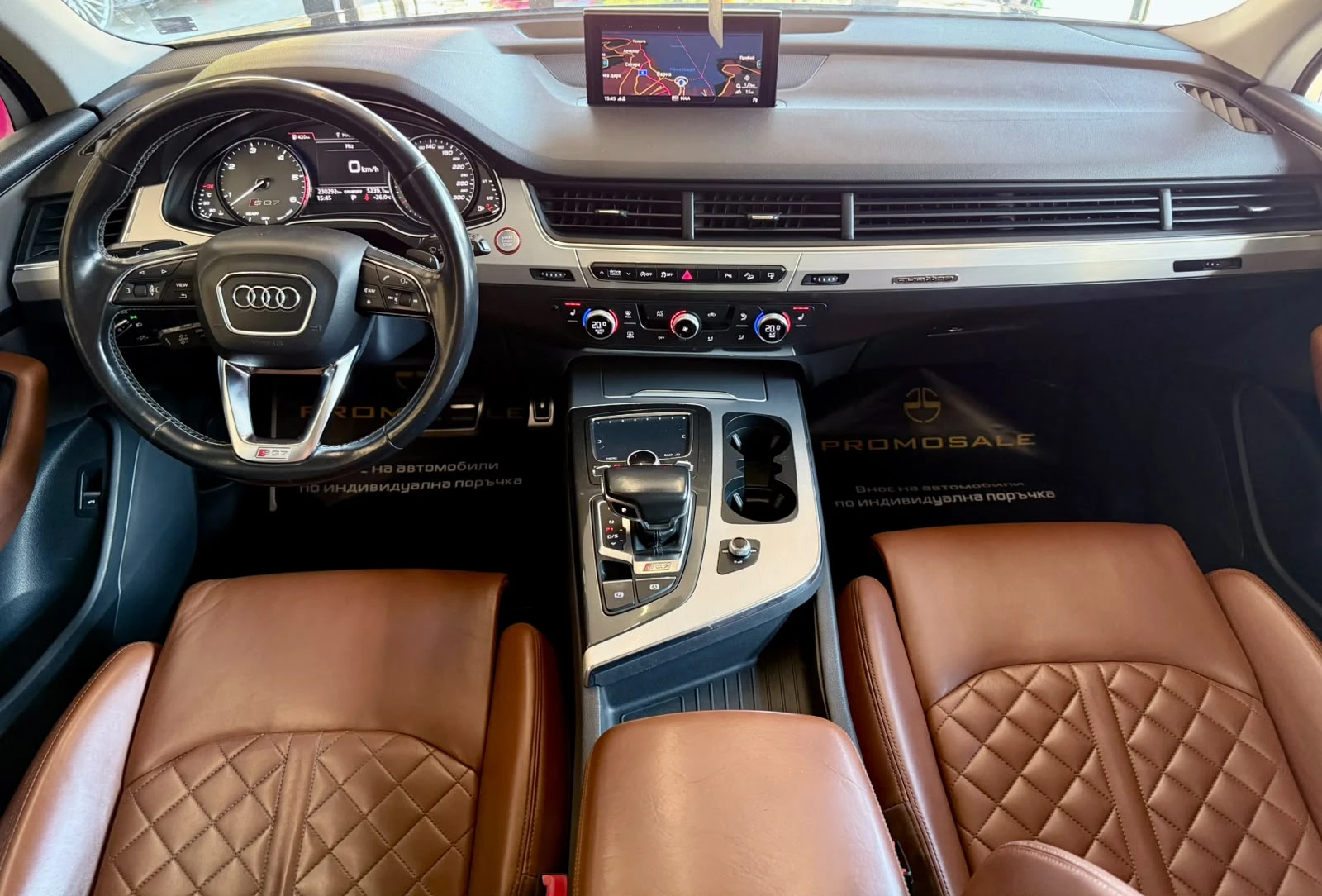 Audi SQ7 Quattro* V8T* S-Line* Подгрев* Softclose* ЛИЗИНГ , снимка 9 - Автомобили и джипове - 55707910