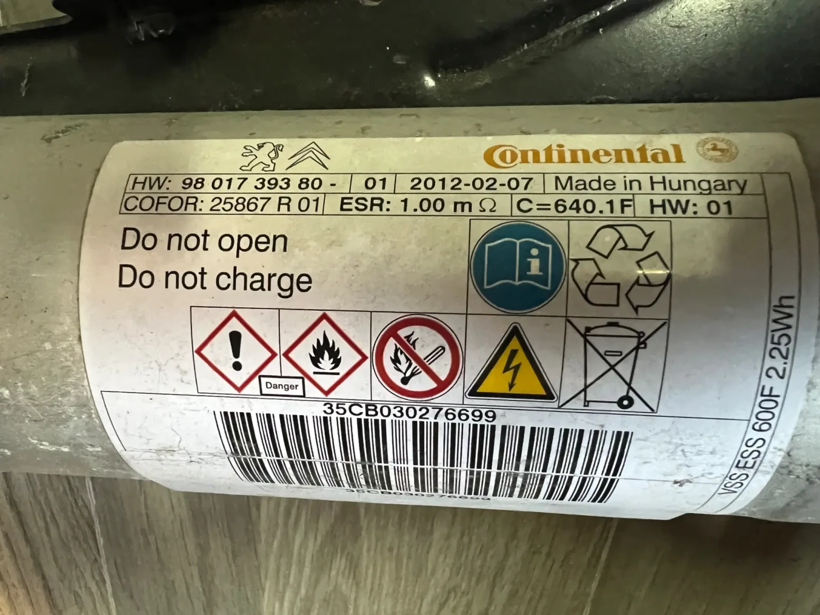 9801739380 ����������� Start/Stop ������� PEUGEOT CITROEN  98 017 393 80 | Mobile.bg � ����������� 1