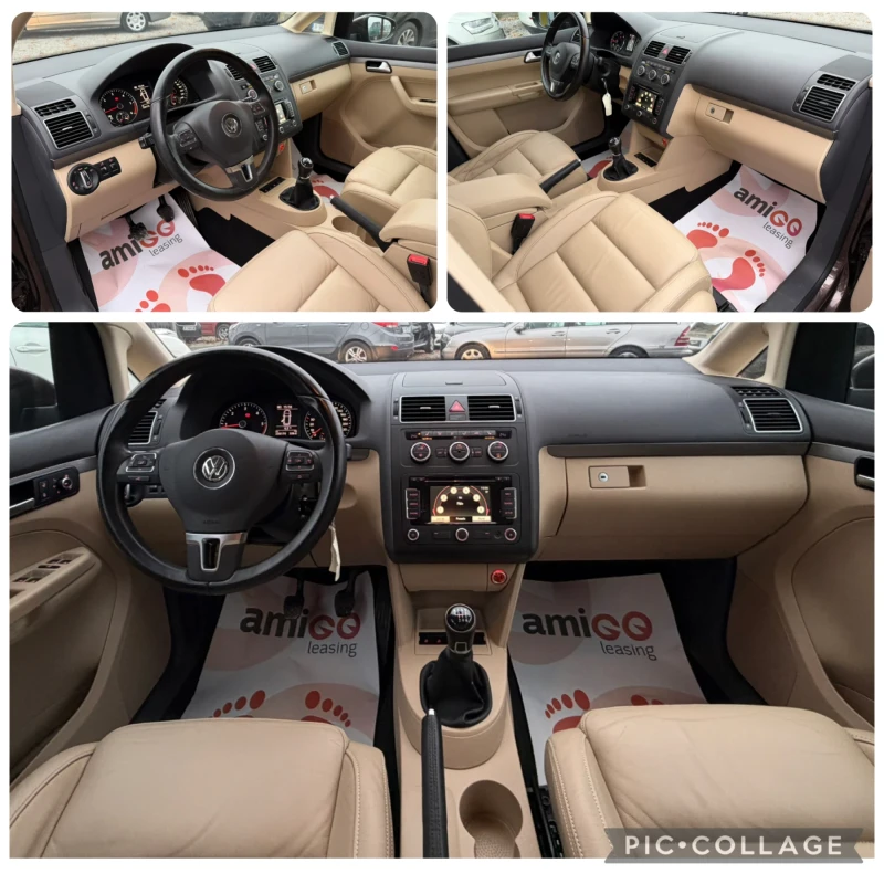 VW Touran 2.0tdi 7-места! Кожа! Климатроник!, снимка 9 - Автомобили и джипове - 52645701