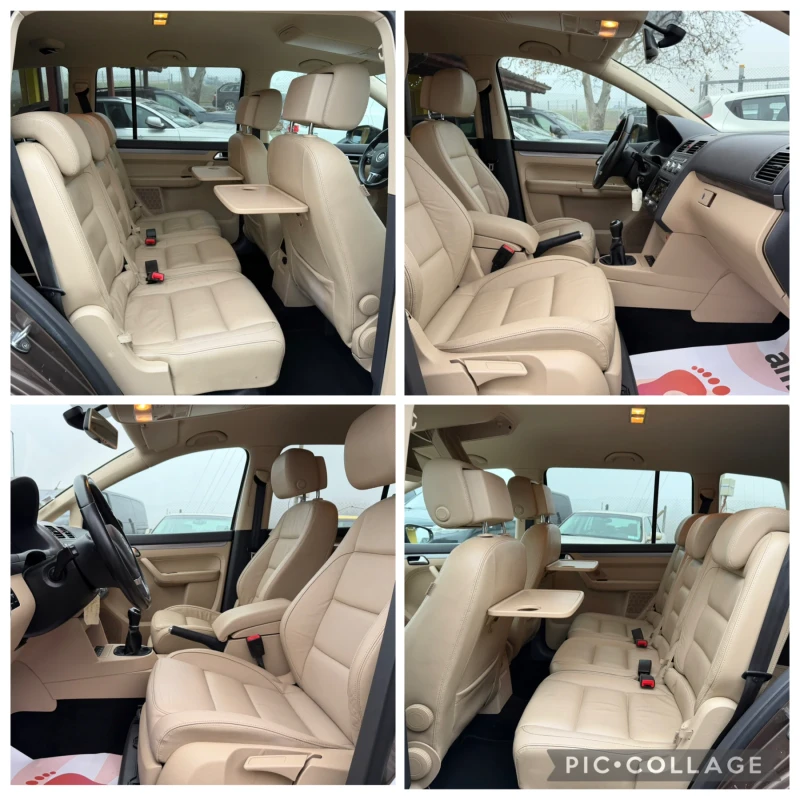 VW Touran 2.0tdi 7-места! Кожа! Климатроник!, снимка 10 - Автомобили и джипове - 52645701