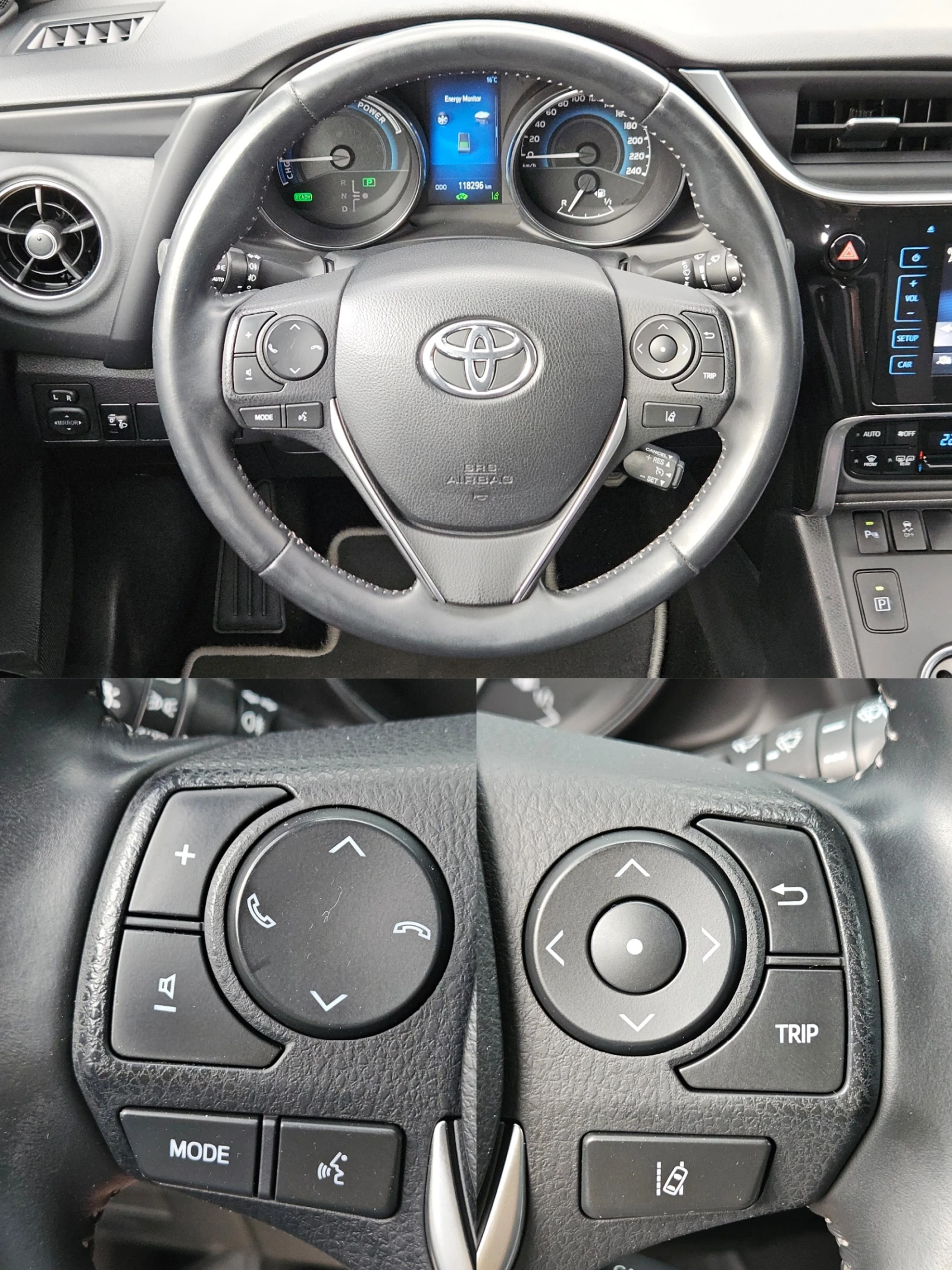 Toyota Auris 1.8I-Hybrid/118000k/136кс/Tauring Sport/LED/БЛУТУТ, снимка 11 - Автомобили и джипове - 54637830
