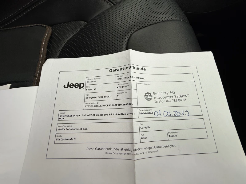 Jeep Cherokee  4x4 AUT. NAVI LIMITED ШВЕЙЦАРИЯ, снимка 15 - Автомобили и джипове - 53290791