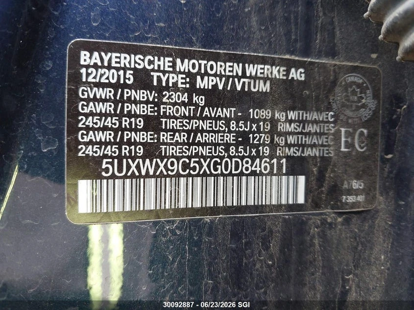 BMW X3 2.0l xDrive28I, снимка 9 - Автомобили и джипове - 55074057
