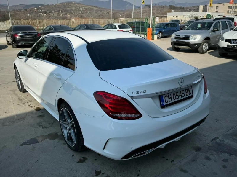 Mercedes-Benz C 220 2.2/170ps/AMG-Line/Distronic/LED/НАВИ/КОЖА/ТОП, снимка 3 - Автомобили и джипове - 49137410