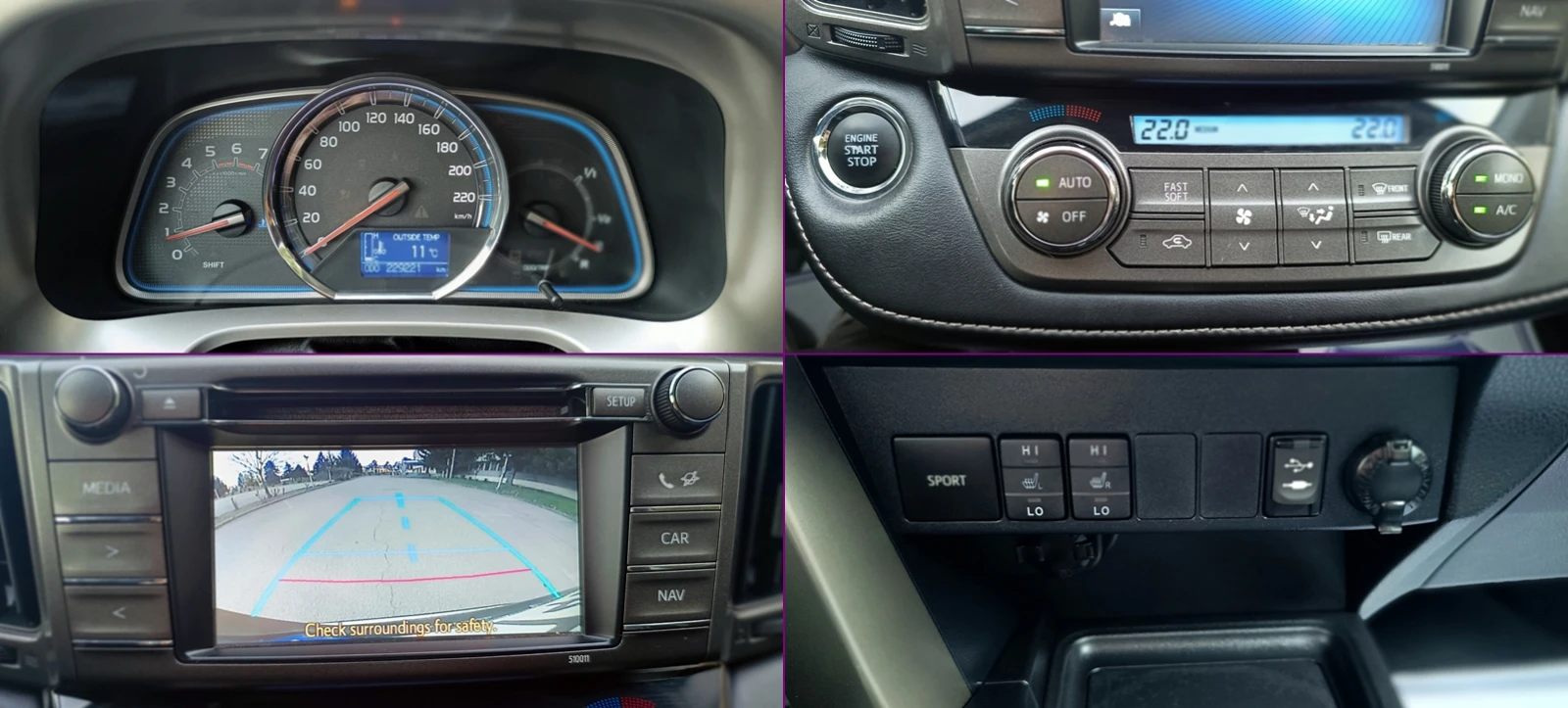 Toyota Rav4 2.2D-4D 4х4, снимка 12 - Автомобили и джипове - 53816483