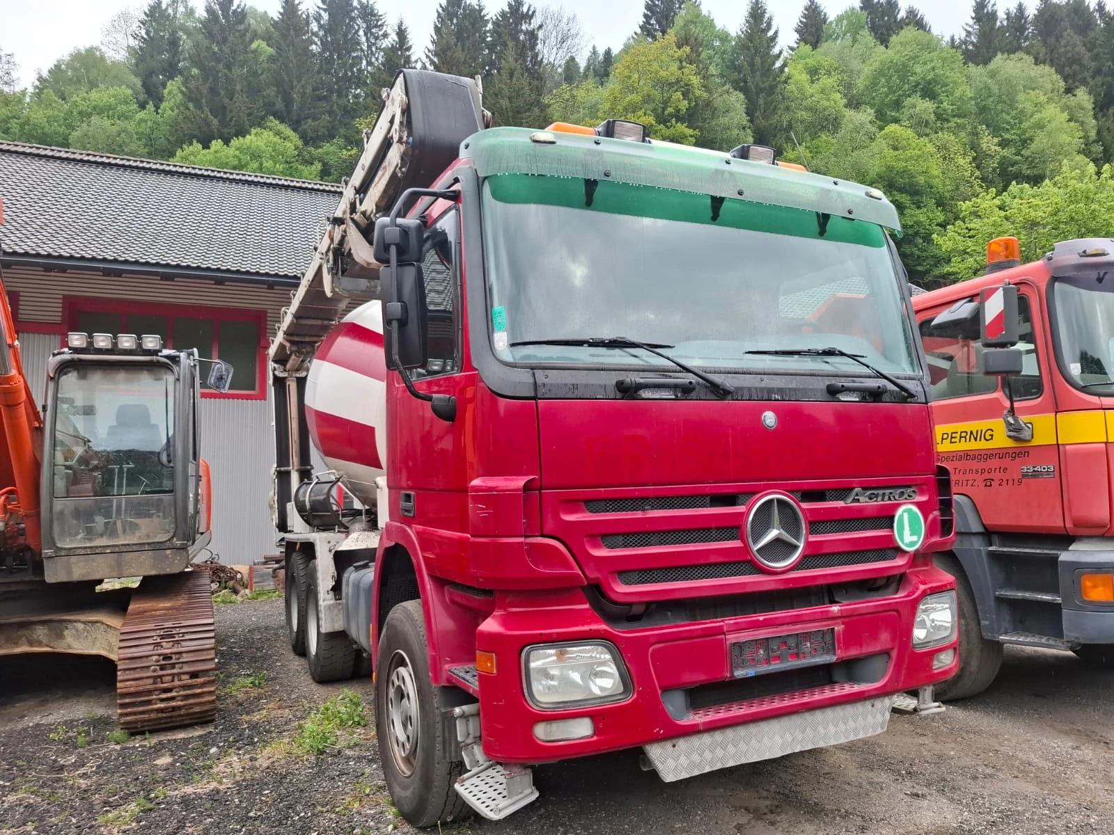 Бетон миксер Mercedes Actros с Лента, 6х4, Нов внос, , , , снимка 4 - Индустриална техника - 54549197