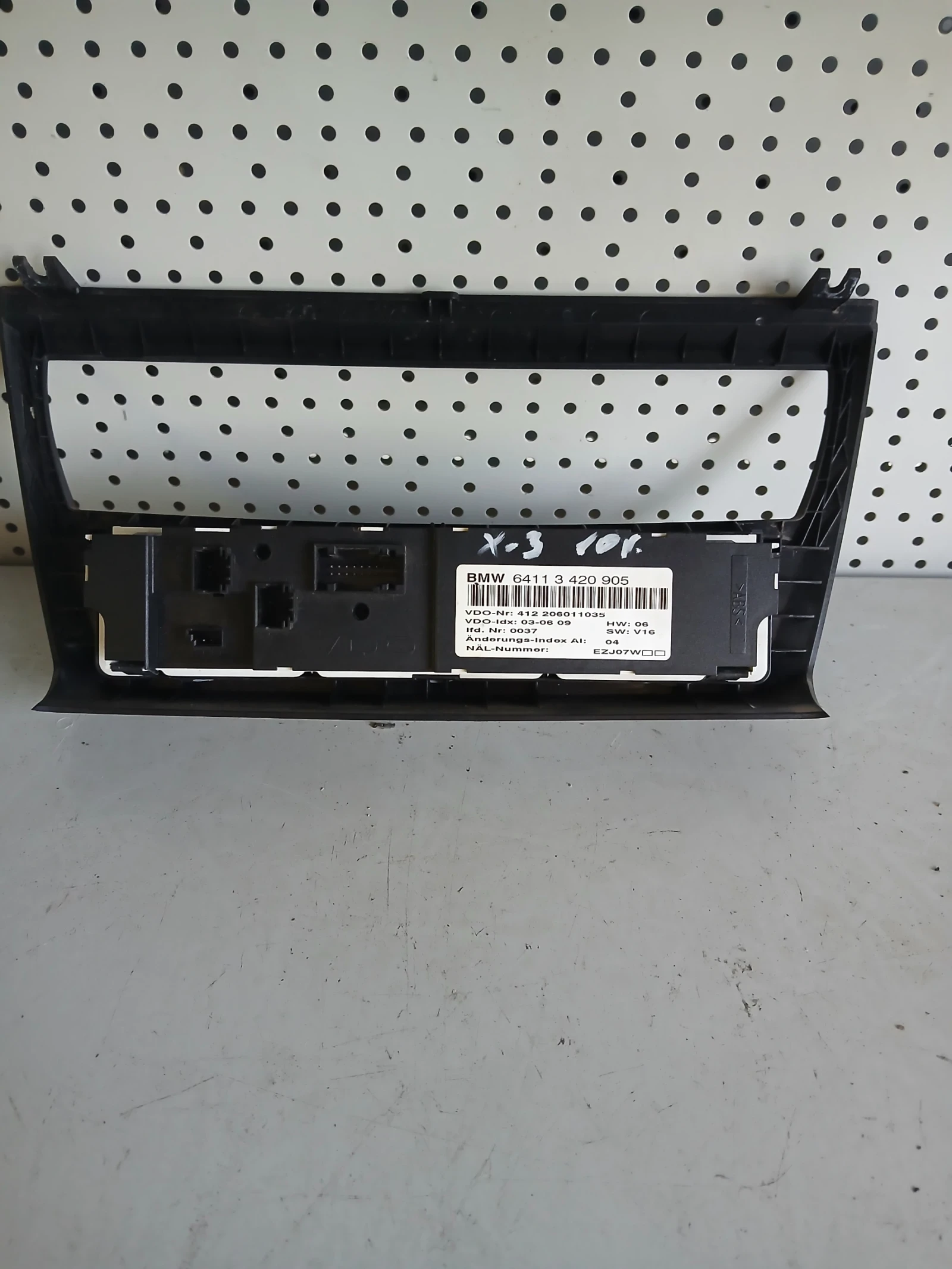 6411 3 420 905 управление Парно BMW Х3 2010г , снимка 2 - Части - 56006745