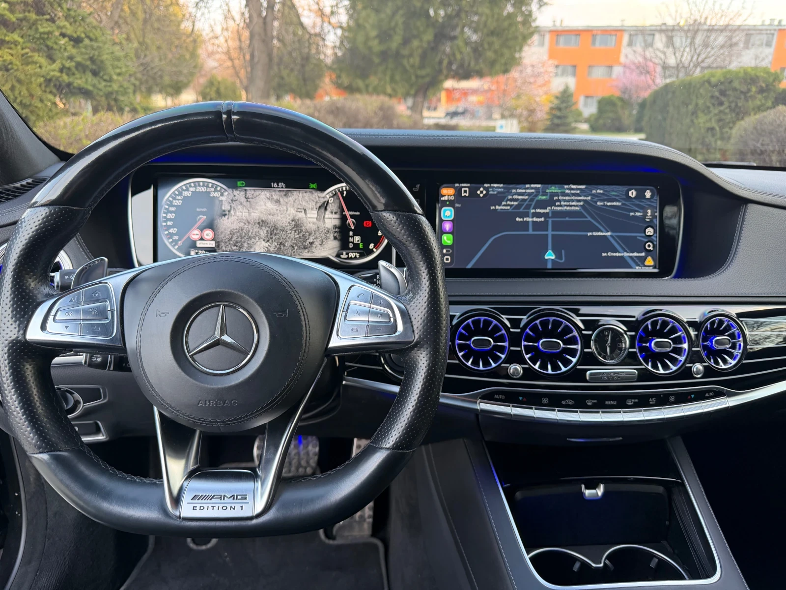 Mercedes-Benz S 350 * LONG* 9G* 4-МЕСТА* ЛИЗИНГ* 4-MATIC* TV* 6.3AMG* , снимка 9 - Автомобили и джипове - 53978376